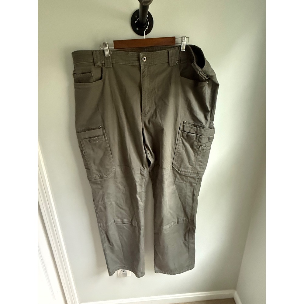Duluth Trading Co DuluthFlex Fire Hose Cargo Pants Mens 44x34‎ Relaxed Fit Olive